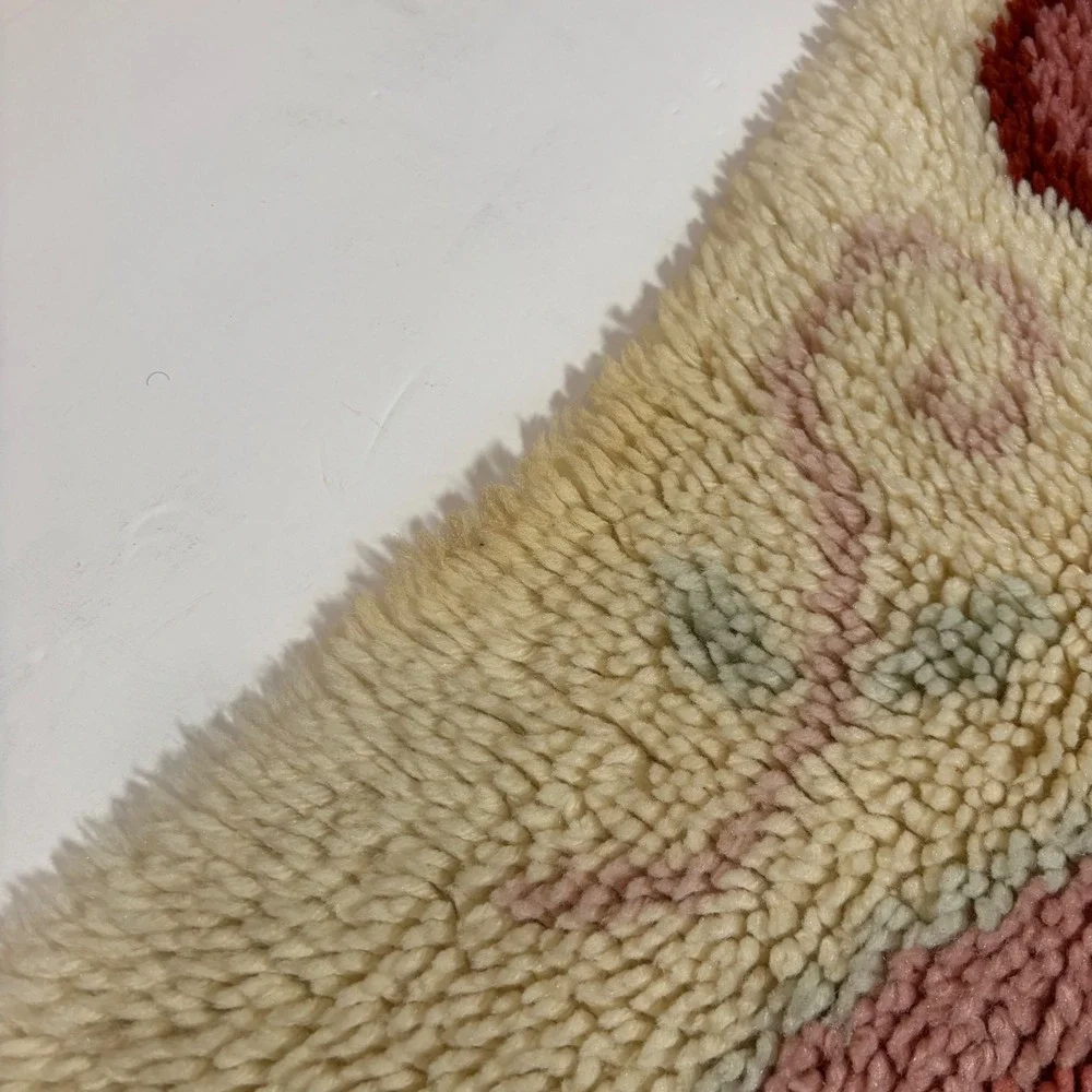 Good Shepherd Latch Hook Welcome Mat Rug‎ Half Moon Watermelon 1985